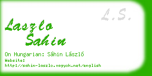 laszlo sahin business card